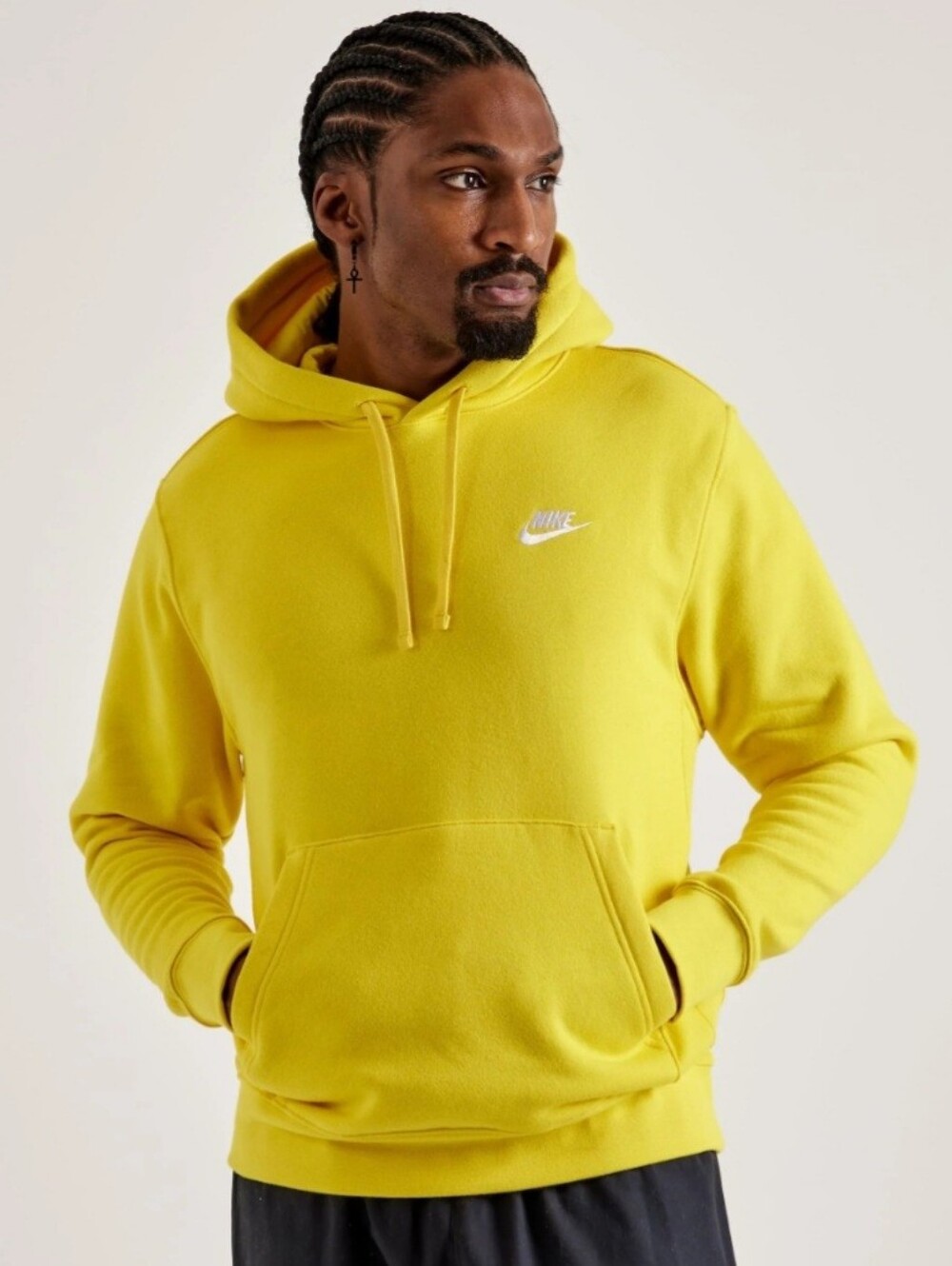 Nike Men's Bright Yellow Pullover Hoodie